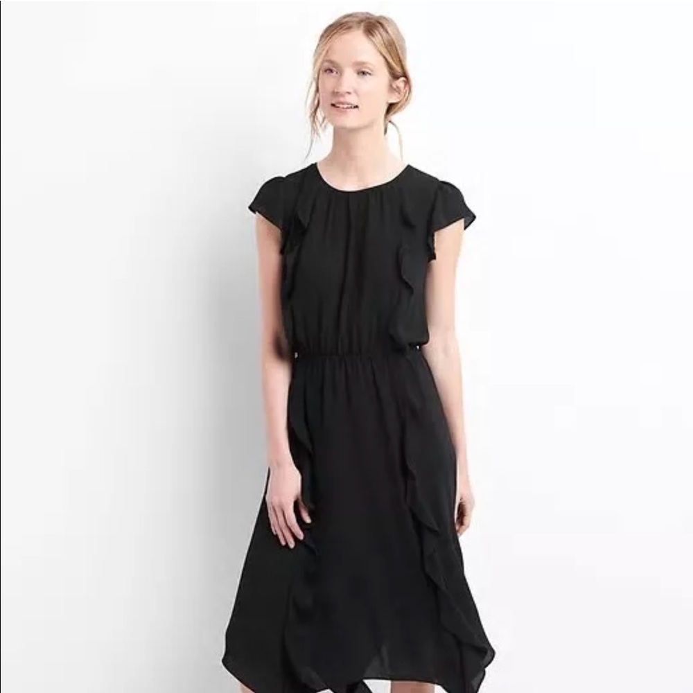 GAP Cap-Sleeve Flutter Handkerchief Dress, XS